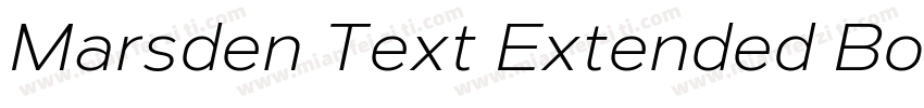 Marsden Text Extended Bold字体转换